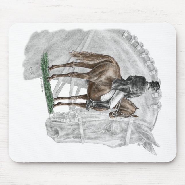 X-Halt Salute Dressage Horse Mouse Pad (Front)