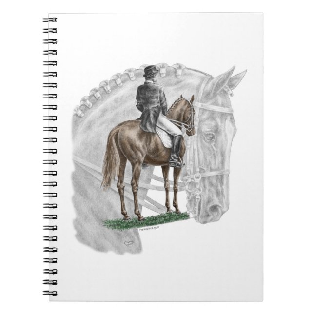 X-Halt Salute Dressage Horse Notebook (Front)