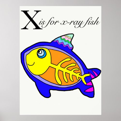 X is for x_ray fish poster