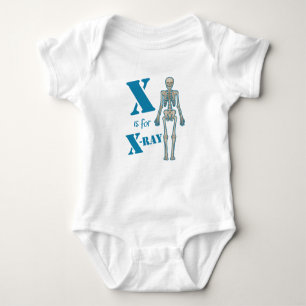 X is for X-Ray Radiology, X Ray Tech, & Medical Baby Bodysuit