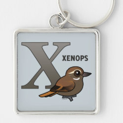 X is for Xenops Premium Square Keychain