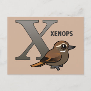 X is for Xenops Postcard