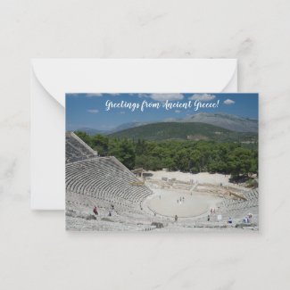 X.ITINERARIES: Greetings from Ancient Greece! Note Card