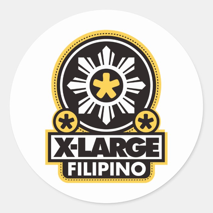 Large Filipino   Black Sticker