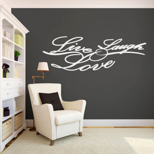 X_Large Live Laugh Love Script Wall Decal