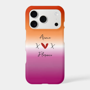 X Love X Sunset Lesbian Flag iPhone 17 Pro Case