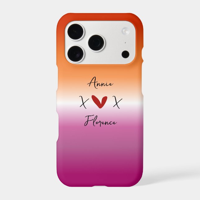 X Love X Sunset Lesbian Flag Case-Mate iPhone Case (Back)