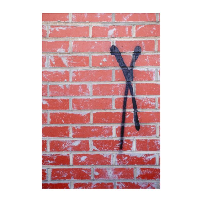 X Marks the Spot Acrylic Print (Front)