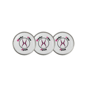 X marks the spot golf ball marker