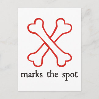 X Marks the Spot Postcard