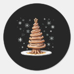 X-mas Choux Pastry And Spanish Fried Dough Dessert Classic Round Sticker