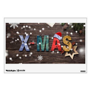 X-Mas colorful letters Wall Decal