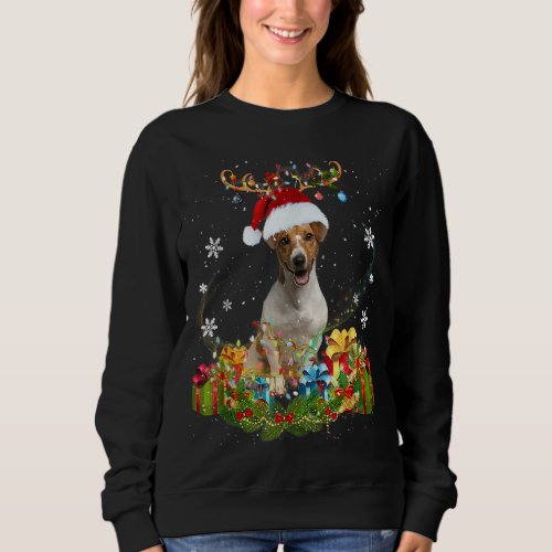 X_Mas Fox Christmas Lights Funny Wild Animal Desig Sweatshirt