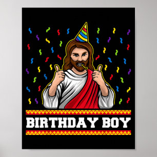 X-mas Funny Jesus Bday For Kids & Adults Jesus Poster