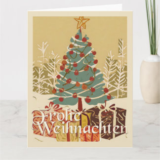 X-Mas Motiv, mit Geschenken unterm Weihnachtsbaum Card