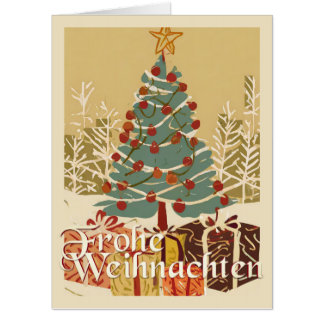 X-Mas Motiv, mit Geschenken unterm Weihnachtsbaum Card