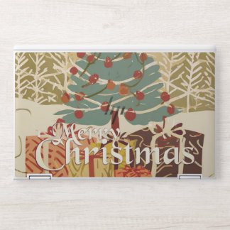 X-Mas Motiv, mit Geschenken unterm Weihnachtsbaum HP Laptop Skin