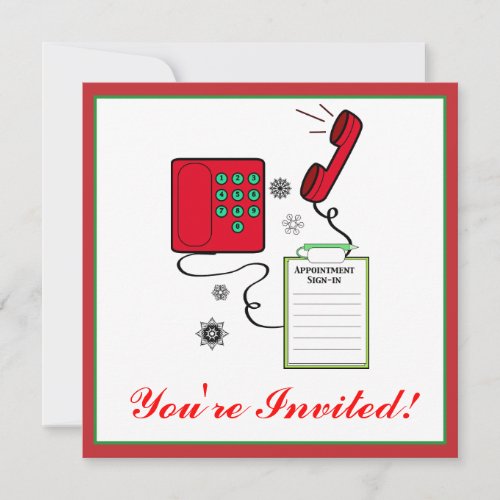 X_mas Party Invitation Medical or Dental Office Invitation