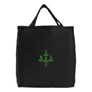 X-Mas Tree Embroidered Tote Bag