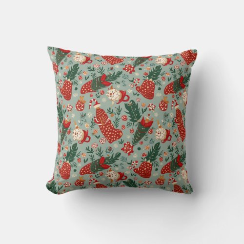 X_mas vintage  throw pillow