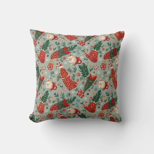 X_mas vintage Throw Pillow