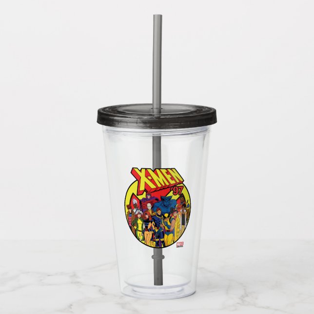 X-Men '97 Character Group Graphic Acrylic Tumbler (Front)