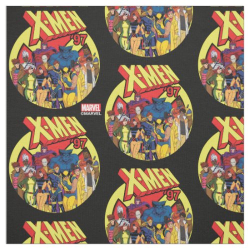 X_Men 97 Character Group Graphic Fabric