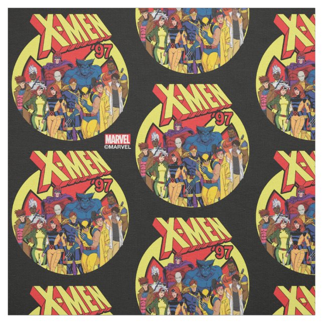 X-Men '97 Character Group Graphic Fabric (Swatch)