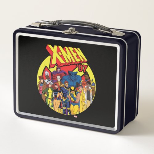 X_Men 97 Character Group Graphic Metal Lunch Box