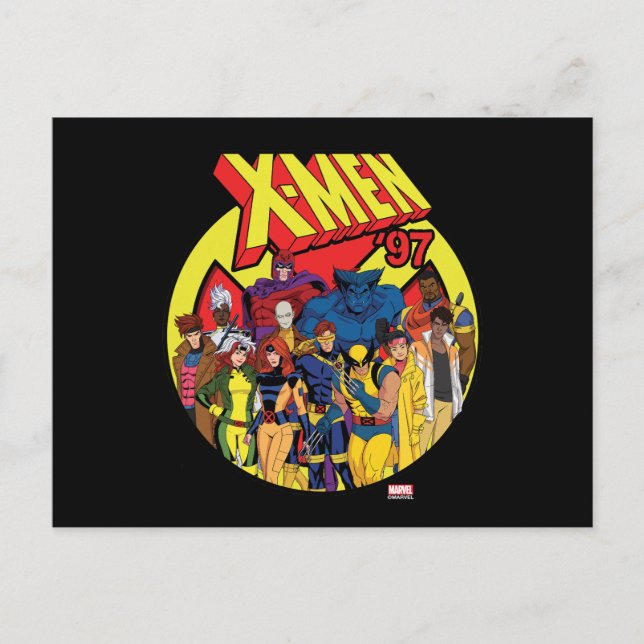 X-Men '97 Character Group Graphic Postcard (Front)
