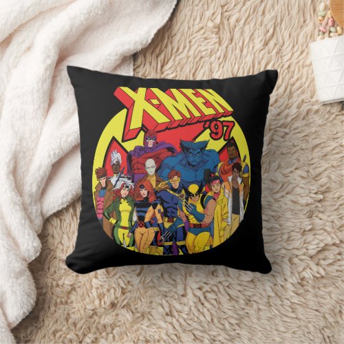 X_Men 97 Character Group Graphic Throw Pillow