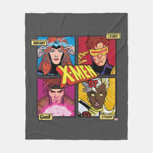 X_Men 97 Comic Panel Grid Fleece Blanket