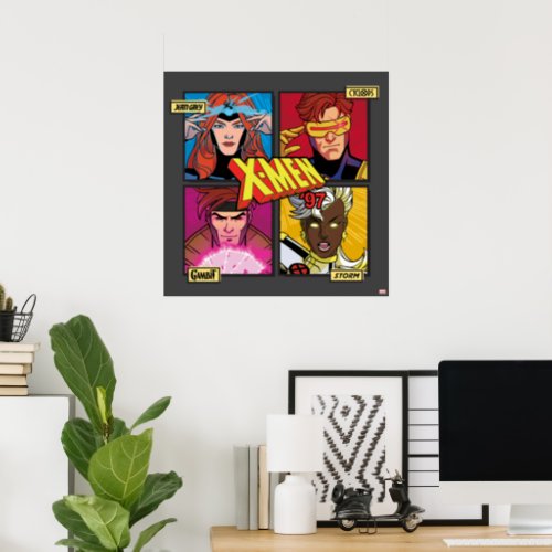 X_Men 97 Comic Panel Grid Poster