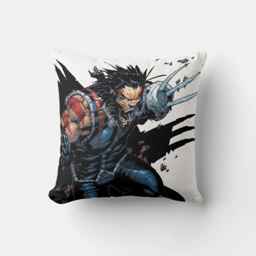 X_Men  Age of Apocolypse Wolverine Throw Pillow