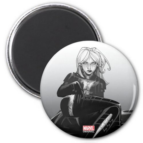 X_Men  Black  White Emma Frost Magnet