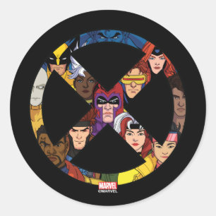 X-Men Character Icon Classic Round Sticker