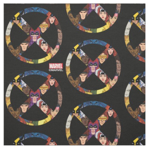 X_Men Character Icon Fabric