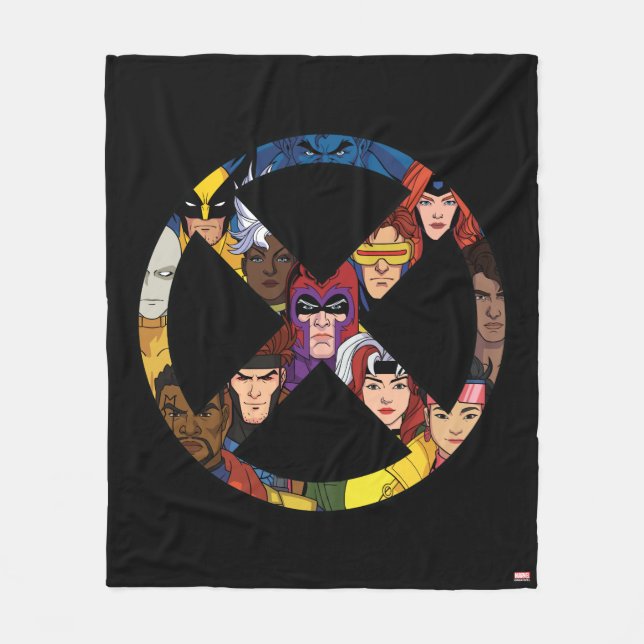 X-Men Character Icon Fleece Blanket (Front)