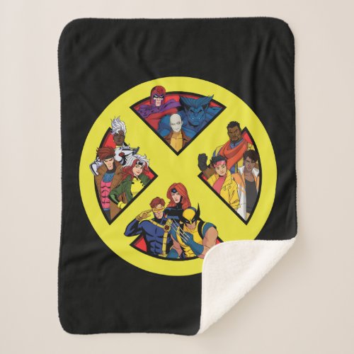 X_Men Character Symbol Sherpa Blanket