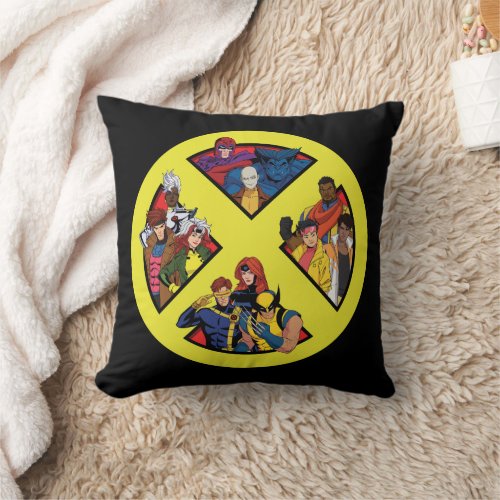 X_Men Character Symbol Throw Pillow