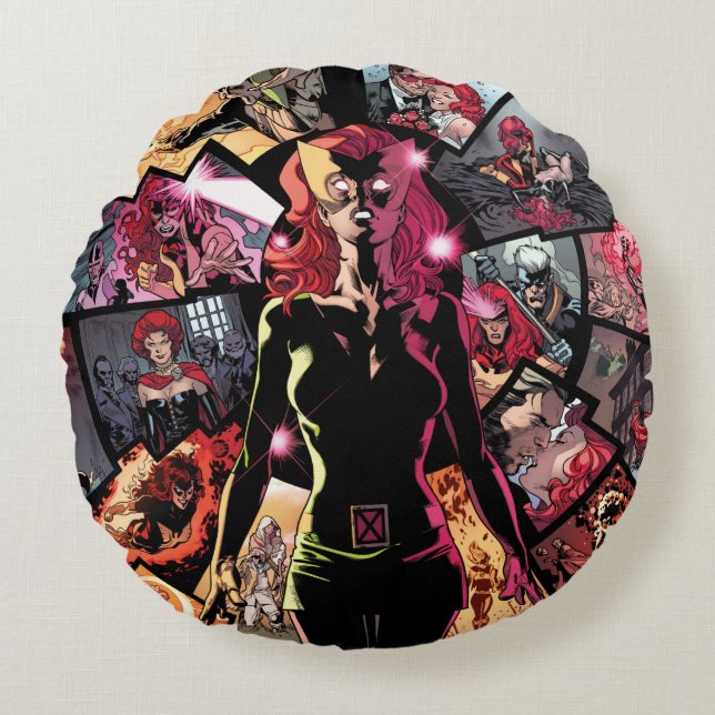X-Men | Classic Dark Phoenix Round Pillow (Front)