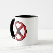 X-Men | Cracked Red and Black X Icon Mug (Front Left)
