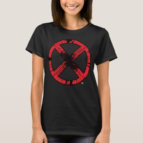 X_Men  Cracked Red and Black X Icon T_Shirt