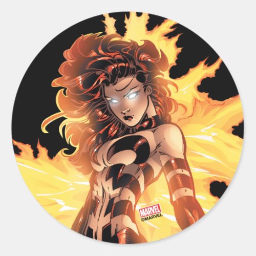 X_Men  Dark Phoenix Aflame Classic Round Sticker