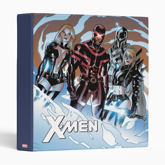 X-Men | Emma Frost, Cyclops, Magneto, & Magik 3 Ring Binder (Front/Spine)