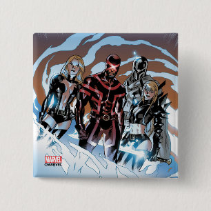 X-Men   Emma Frost, Cyclops, Magneto, & Magik Button
