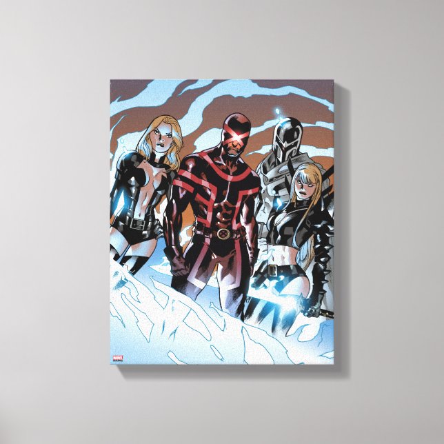 X-Men | Emma Frost, Cyclops, Magneto, & Magik Canvas Print (Front)