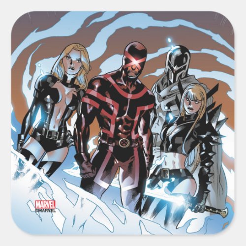 X_Men  Emma Frost Cyclops Magneto  Magik Square Sticker