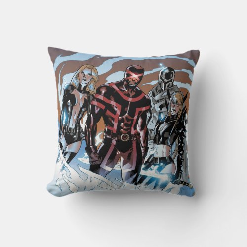 X_Men  Emma Frost Cyclops Magneto  Magik Throw Pillow