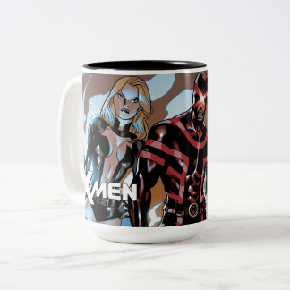 X-Men | Emma Frost, Cyclops, Magneto, & Magik Two-Tone Coffee Mug